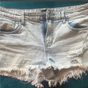 Kut from the Kloth Frayed Hem Jean Shorts